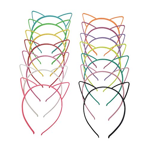 Flying swallow 14 Piezas diademas con orejas de gato de plástico, disfraces o fiestas, mujeres y niñas
