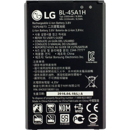 Genuine Original bl-45 a1h batería para LG K10 (2016) k420 N k430ds 2300 mAh (no Embalaje al por Menor)