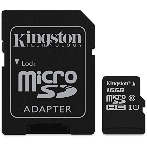 Kingston 16 GB Clase tarjeta de memoria Micro SDHC para Samsung Galaxy S4, Galaxy S3, Galaxy S3 MINI, Blackberry Q10, Q5, Z10, Z30, 9720, BlackBerry Curve 9320, Xperia Z, Xperia Z1, Z1 Ultra, Xperia M, Xperia SP, Xperia T, HTC One Max, Nokia Lumia 1320, L