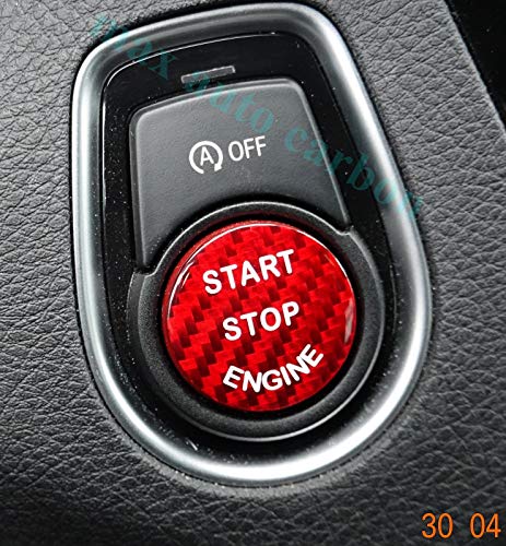 MAX Auto Carbon ® rojo Carbon Look gfk Start Stop Button Cover adecuado M135i M140i M235i M240i 335i 340i 435i 440i F20 F21 F22 F23 F30 F32 F34 F33 F36