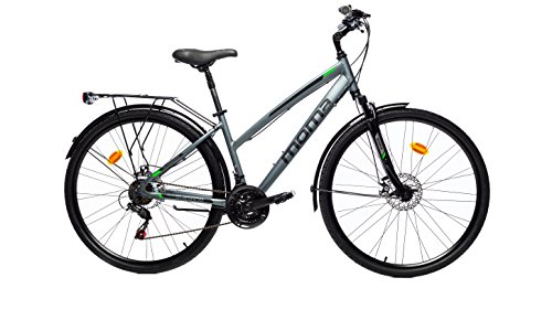 Moma Bikes Bicicleta Trekking / Paseo TREKKING PRO W 28", Aluminio, SHIMANO 21V, Susp. Delant.