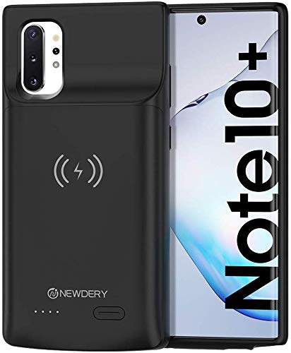NEWDERY Cover Batería para Galaxy Note 10 Plus, iPosible 6000mAh Funda Cargador Portatil Batería Externa Ultra Carcasa Batería Recargable Power Bank Case para Galaxy Note 10 Plus
