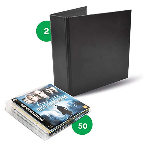 Pack Blu-Ray – 50 fundas de Blu-Ray, 2 carpetas Blu-Ray