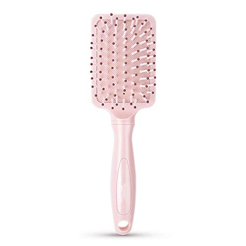 Peine de bolsa de aire de plástico Mini peine portátil de colchón de aire Masaje de cabello rosado Peine de cabello liso Peine de cabello de masaje enredado antiestático-Rosa