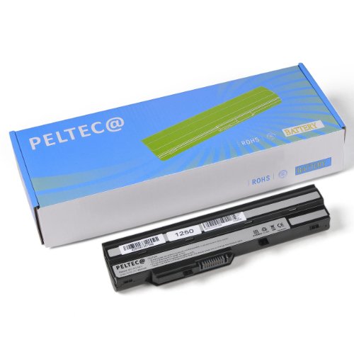 PELTEC@ - Batería de repuesto para portátil Medion Akoya Mini E1210 E-1210 U100 BTY-S11 BTY-S12 (4400 mAh), color negro