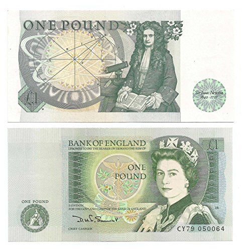 Reino Unido GB £ 1 British Una libra de billetes crujientes 1981-1983 cajero jefe Somerset / UNC