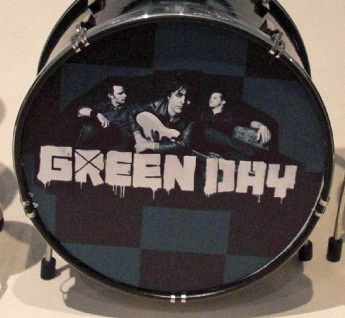 RGM323 día verde una batería en miniatura miniaturas de guitarra de Rock Billie Joe Armstrong Mike DIrnt Tre casebomb jasón White Dookie idiota americano Boulevard of Broken Dreams