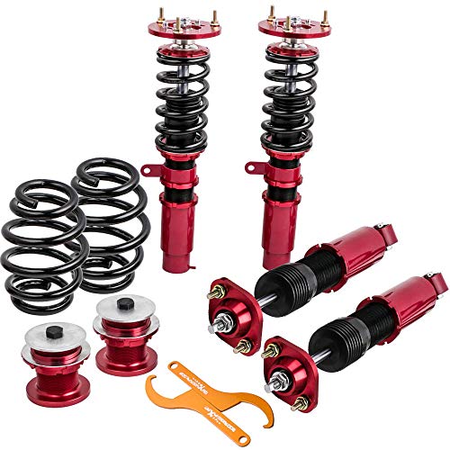 Sospensione Coilovers Kit para E46 3 Series Coupe Estate Saloon 1998-2005 316i, 316ci, 318i, 318ci, 320i, 320ci, 323i, 323ci, 325i, 325ci, 328i, 328ci, 330i, 330ci, M3 - Red