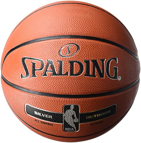 Spalding NBA Silver Outdoor 83-569Z Balón de Baloncesto, Unisex, Naranja, 6