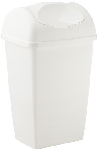 Testrut 235685 - Cubo de Basura con Tapa basculante (50 L), Color Blanco