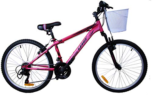 Umit 24 Pulgadas Rosa, Bicicleta XR-240 Partir de 9 años, con Cambio Shimano y Suspension Delantera, Unisex niños