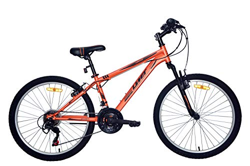Umit Bicicleta 24 Pulgadas XR-240 Naranja, Partir de 9 años, con Cambio Shimano y Suspension Delantera, Unisex niños