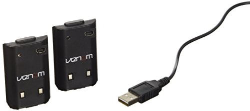 Venom Twin Rechargable Battery Packs - cajas de video juegos y accesorios (Negro) Black