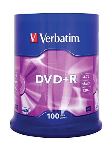 Verbatim 43551 - DVD+R vírgenes (100 Unidades, 4.7 GB, 16x)