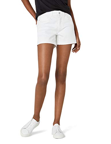 Vero Moda NOS Vmhot Seven NW Dnm Fold Shorts Mix Noos Pantalones Cortos para Mujer , Blanco (Bright White Bright White) , 40 (Talla del fabricante: Medium)