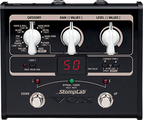 Vox STOMPLAB1G - Pedal multiefecto para guitarra (batería alcalina)