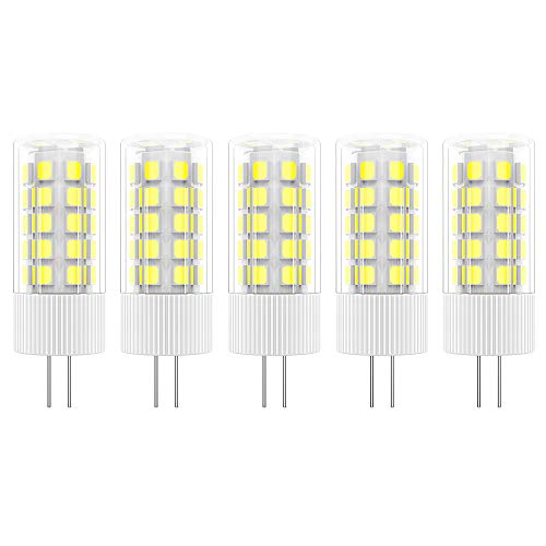 5X G4 Bombilla LED 5W Lámpara LED 36 SMD 2835LEDs Blanco Frío 6000K Bombillas Iluminación 500LM Equivalente a Halógenas 50W AC/DC12V