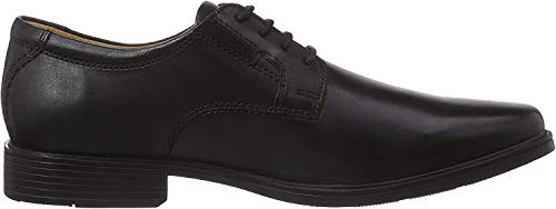 Clarks Tilden Plain, Zapatos Derby para Hombre, Negro (Black Leather), 42 EU