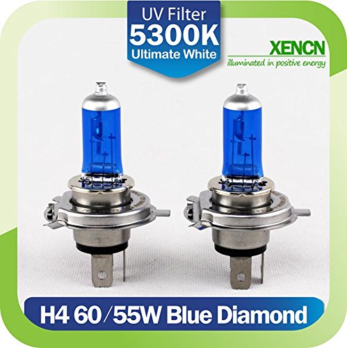 LEDPremium 2x Bombillas halógenas H4 60/55W COMPATIBLES HS1 BLUE DIAMOND LIGHT XENCN 5300K P43T Efecto Xenón