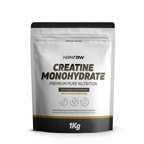 Creatina Monohidrato Micronizada en Polvo de HSN | Aumenta tu Rendimiento Deportivo, tu Energía y tu Masa Muscular, Retrasa la fatiga | Vegano, Sin Gluten, Sin Lactosa, 1Kg