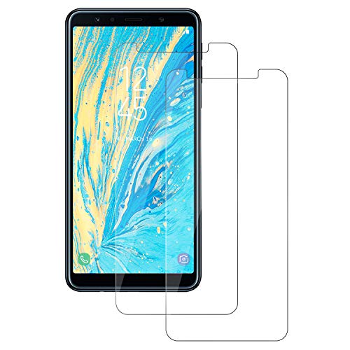 DOSNTO Cristal Templado para Samsung Galaxy A7 2018 Protector de Pantalla [2 Pack], Compatible con Funda Film Protector para Samsung Galaxy A7 Protector Screen Protector [Borde 2,5D] Transparente