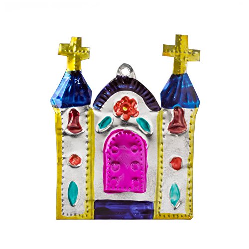 Figura de hojalata artesanía Mexicana (Iglesia)
