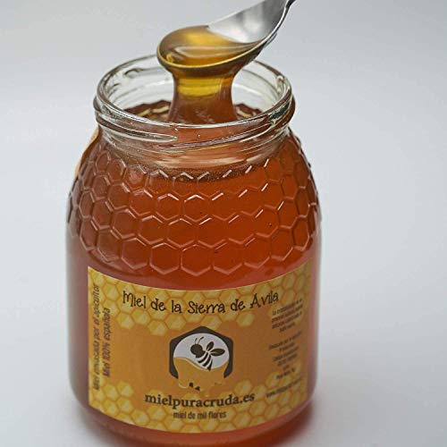 Miel de la Sierra de Ávila Envasada Directamente de Apicultor, 100% española. 1 kilo Neto. Natural y Pura.