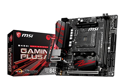 MSI B450I Gaming Plus AC - Placa Base Gaming (AM4, AMD B450, 1 x PCI-E 3.0 x16, DDR4 3466+, HDMI, 4 x SATA 6 GB/s)