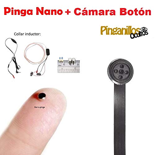 Pinga Nano Imán + Cámara Botón Espía WiFi