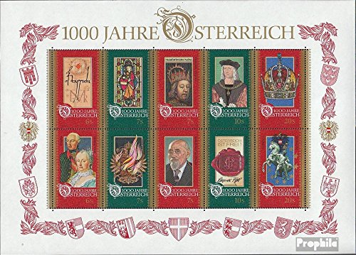 Prophila Collection Austria Bloque 12 (completa.edición.) 1996 1000 años Austria (sellos para los coleccionistas)