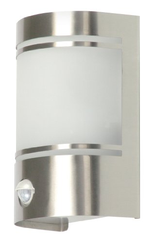Ranex 5000.299 Luz de Pared de Exterior Diseño Moderno con Sensor de Movimiento, Cromado