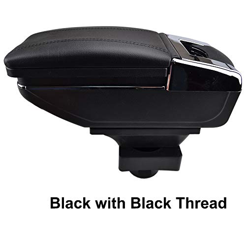 Reposabrazos giratorio para C4 Hatchback 2004-2010 rosca negra caja de almacenamiento reposabrazos