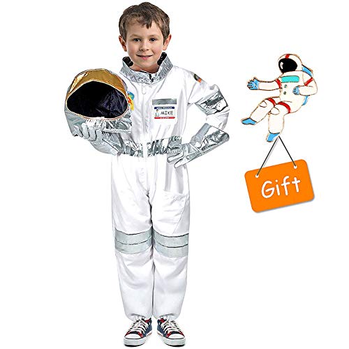 Tacobear Disfraz Astronauta para niños con Casco Astronauta Guantes Astronauta Disfraz Accesorios Astronauta para niños Disfraz de rol (M)