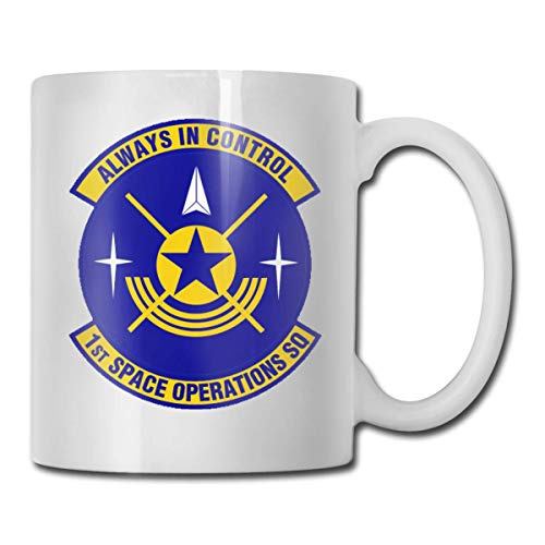 Taza de café de cerámica del parche del primer escuadrón de operaciones espaciales, oficina, hogar, regalo, diversión, taza de los amantes
