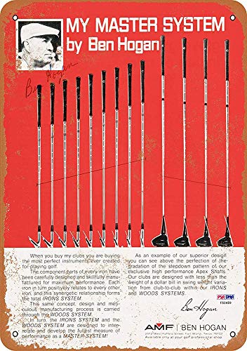AMF Ben Hogan Master System Golf Pintura de Hierro Retro Metal Decoración de la Pared Cartel de Chapa Placa de la Vendimia Pegatinas Regalo Bar Decoración para el hogar