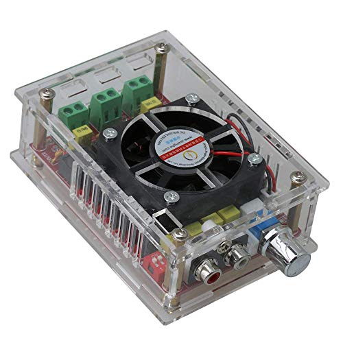 ARCELI Tablero del Amplificador Digital DC9-34V 24V TDA7498 con Estuche y Amplificador de Ventilador