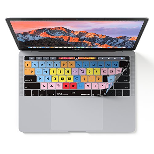 Avid Media Composer Keyboard Cover Skin para MacBook Pro con Touch Bar de 13 "y 15" (también cabe Magic teclado)