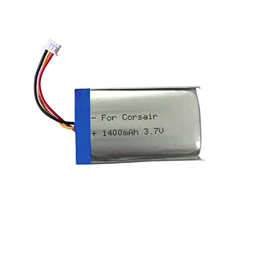 Batería de polímero de 3,7v para DXR-8, batería de Repuesto de Iones de Litio de 1400 mAh para óptica Infantil Monitores de Video para bebés DXR-8 y Batería del Auricular Corsair Void Gaming