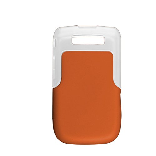 DealMux Estuche rígido Soft Cover Blanco Naranja para Blackberry Torch 9800