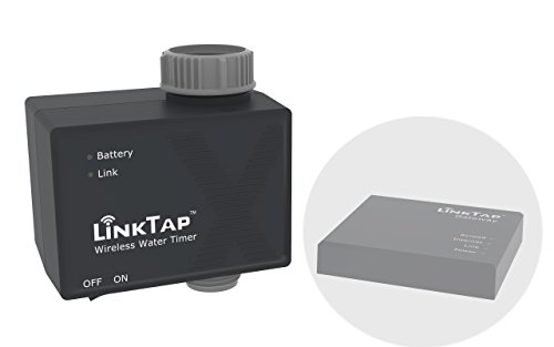 El temporizador de riego inalámbrico adicional de LinkTap, requiere puerta de enlace, 2 años de duración de batería, instalación rápida en tan sólo 2 minutos, Salto Lluvia
