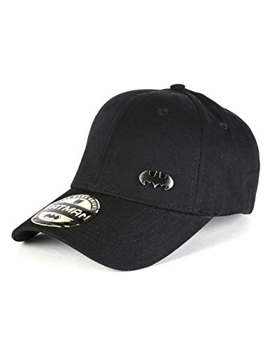 gorra de béisbol Batman con el logotipo de metal negro