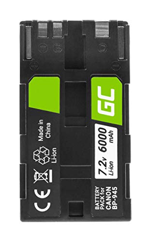 Green Cell® BP-80 BP-941 BP-945 Batería para Canon DM-XL1 XL1S XL2 XLM2 V400 V520 V40Hi V60Hi V220 V420 V65 V32 V500 V72 V40 V50Hi ES5000 ES50 ES6000 ES75 Cámara (Li-Ion Celdas 6000mAh 7.2V)