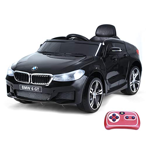 HOMCOM Compatible con Coche Eléctrico para Niño Automóvil Infantil 3-8 Años con Control Remoto Batería 6V Luces y Sonidos MP3 USB Apertura de Puerta Carga 30kg 106x64x51cm BMW 6GT