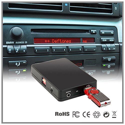 Interfaz adaptador estéreo para USB, SD, MP3 y entrada auxiliar, para el coche, cambiador de CD, interfaz para BMW Serie 5 E39 Serie 7 E38 con Radio Business Cassette