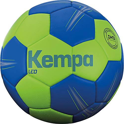 Kempa Leo Balón de Balonmano, Juventud Unisex, Spring Green/Azure Blue, 0