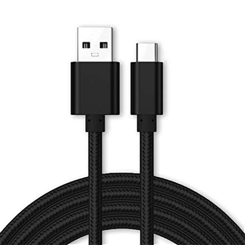 Kit Me Out Cable De Carga Micro USB [1M] [USB 3.0] para Samsung Galaxy A6+ Plus (2018) [3.1 A Cargador Rápida] Trenzado Nilón Nylon [Transferencia De Datos De hasta 5 GB/s] - Negro
