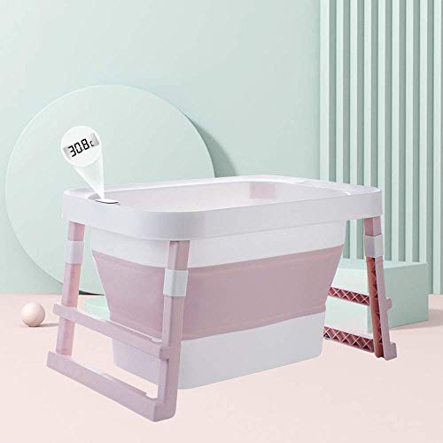 La bañera Plegable recién Nacidos-Suministros niños del bebé Electrónica-Temperatura Que se sitúa de Gran tamaño baño en barrica, C Mei (Color : C)