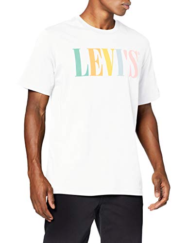 Levi's Relaxed Graphic tee Camiseta, Blanco (90's Serif Logo D3 White 0038), X-Large para Hombre
