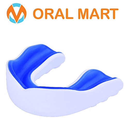 Oral Mart Jóvenes Boca Protector para niños - Protector bucal de Juventud para el Karate Jóvenes (Edad 10 y por Debajo) Blanco/Azul