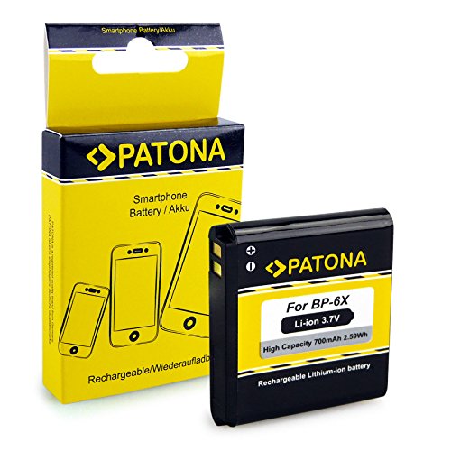 PATONA Bateria BP-6X Compatible con Nokia 8800 8801 8800 Sirocco RM-13 RM-165